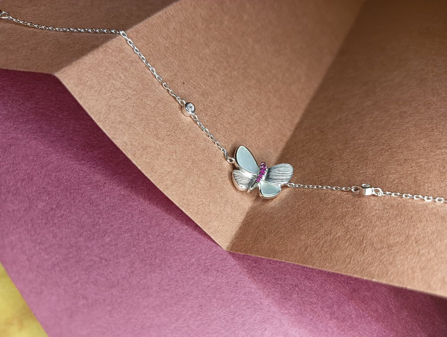 Silver Butterfly Charm Bracelet