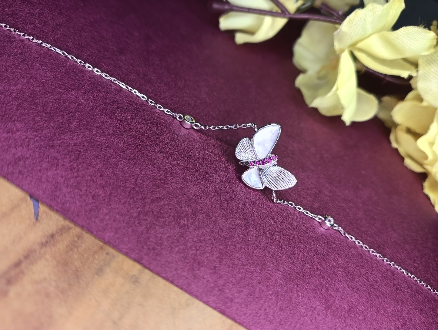 Silver Butterfly Charm Bracelet
