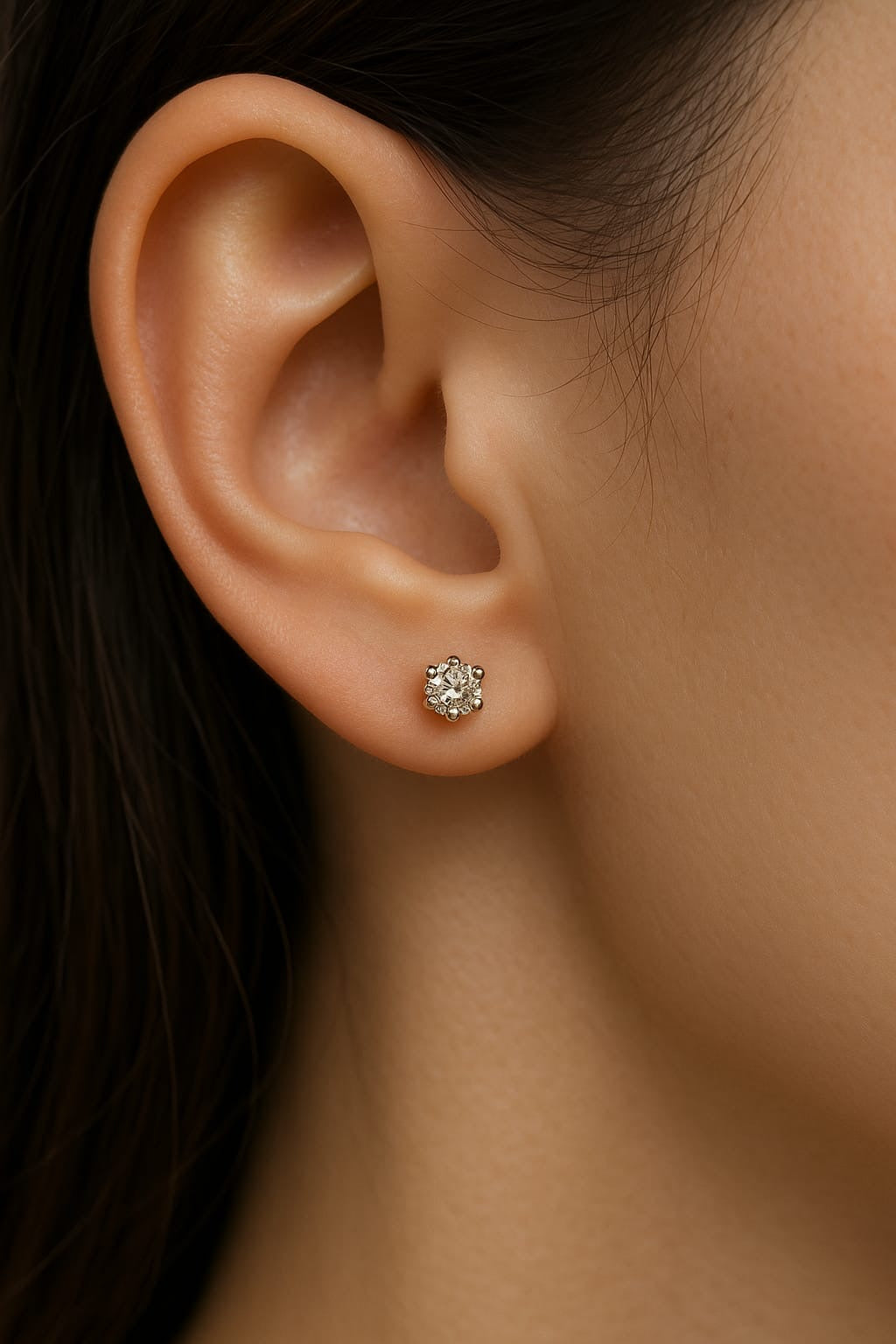 925 Silver Solitaire Nosepin/Piercing stud