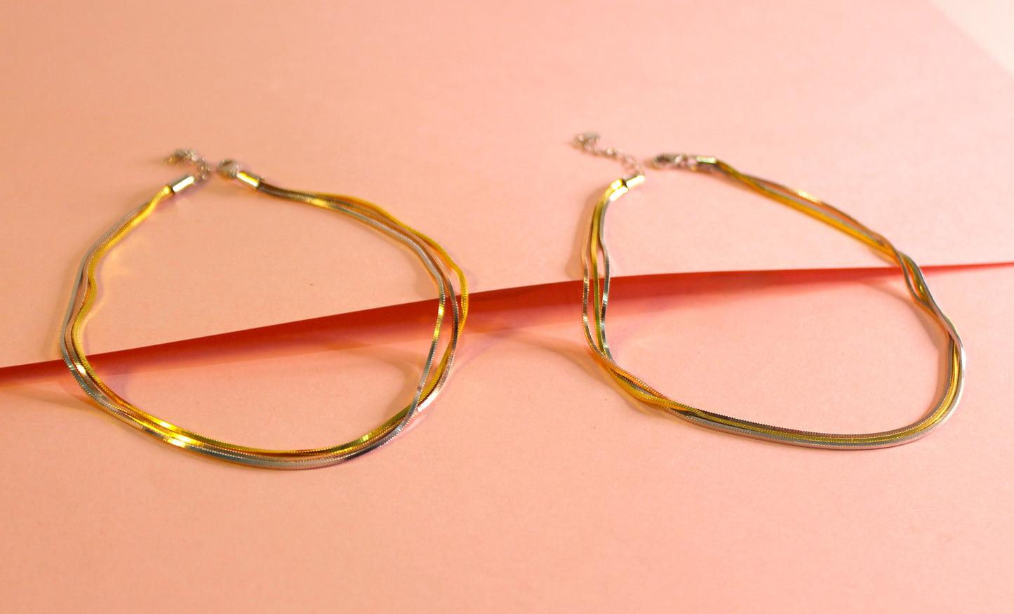 Triple Layer Silver Anklet