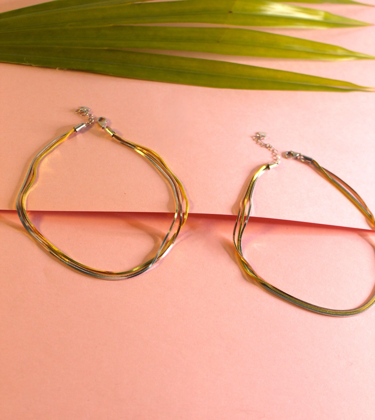 Triple Layer Silver Anklet