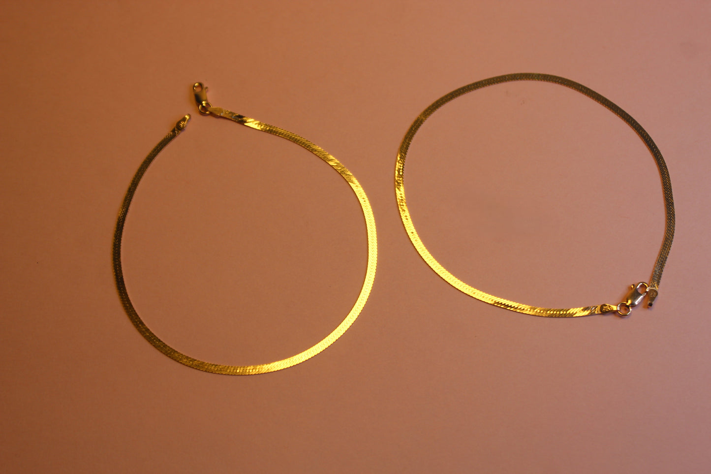925 Silver Rose Gold Anklet