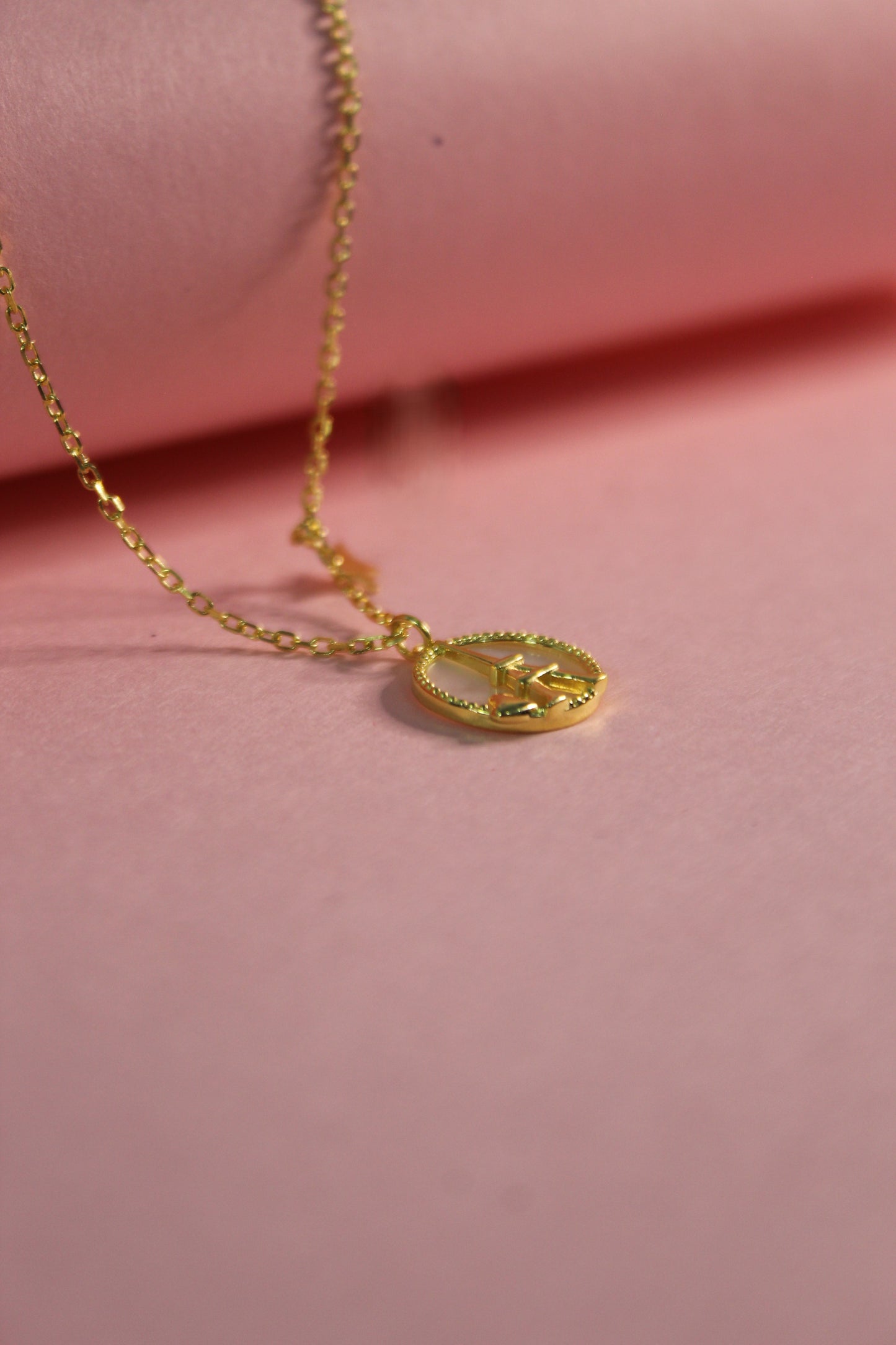 925 Silver Golden Eiffel Tower Pendant
