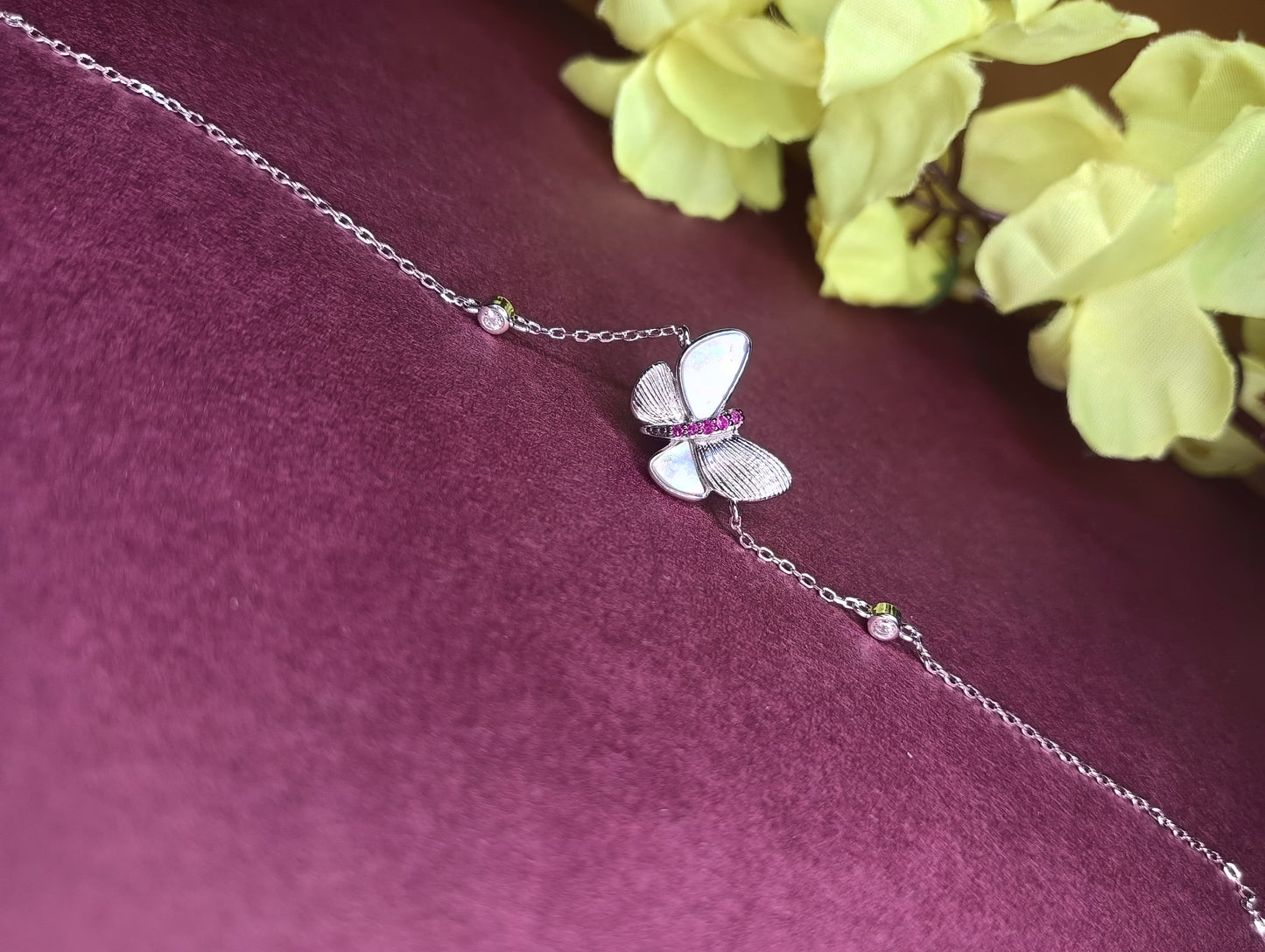 Silver Butterfly Charm Bracelet