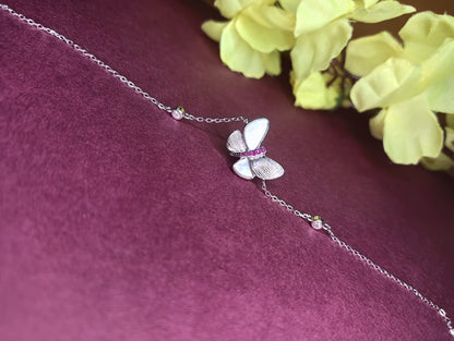 Silver Butterfly Charm Bracelet