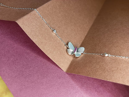 Silver Butterfly Charm Bracelet