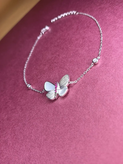 Silver Butterfly Charm Bracelet