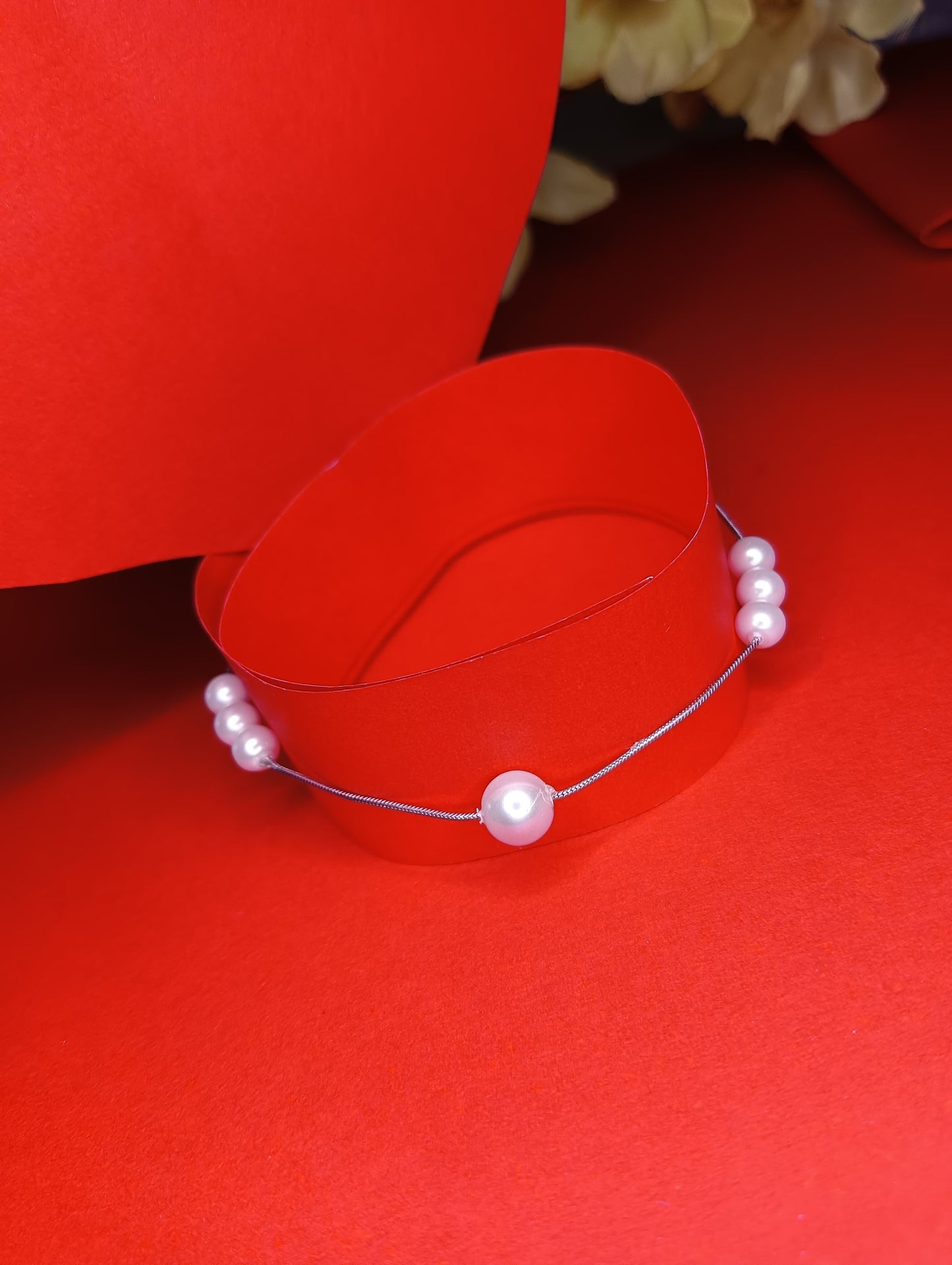 Divine Silver Pearl Bracelet
