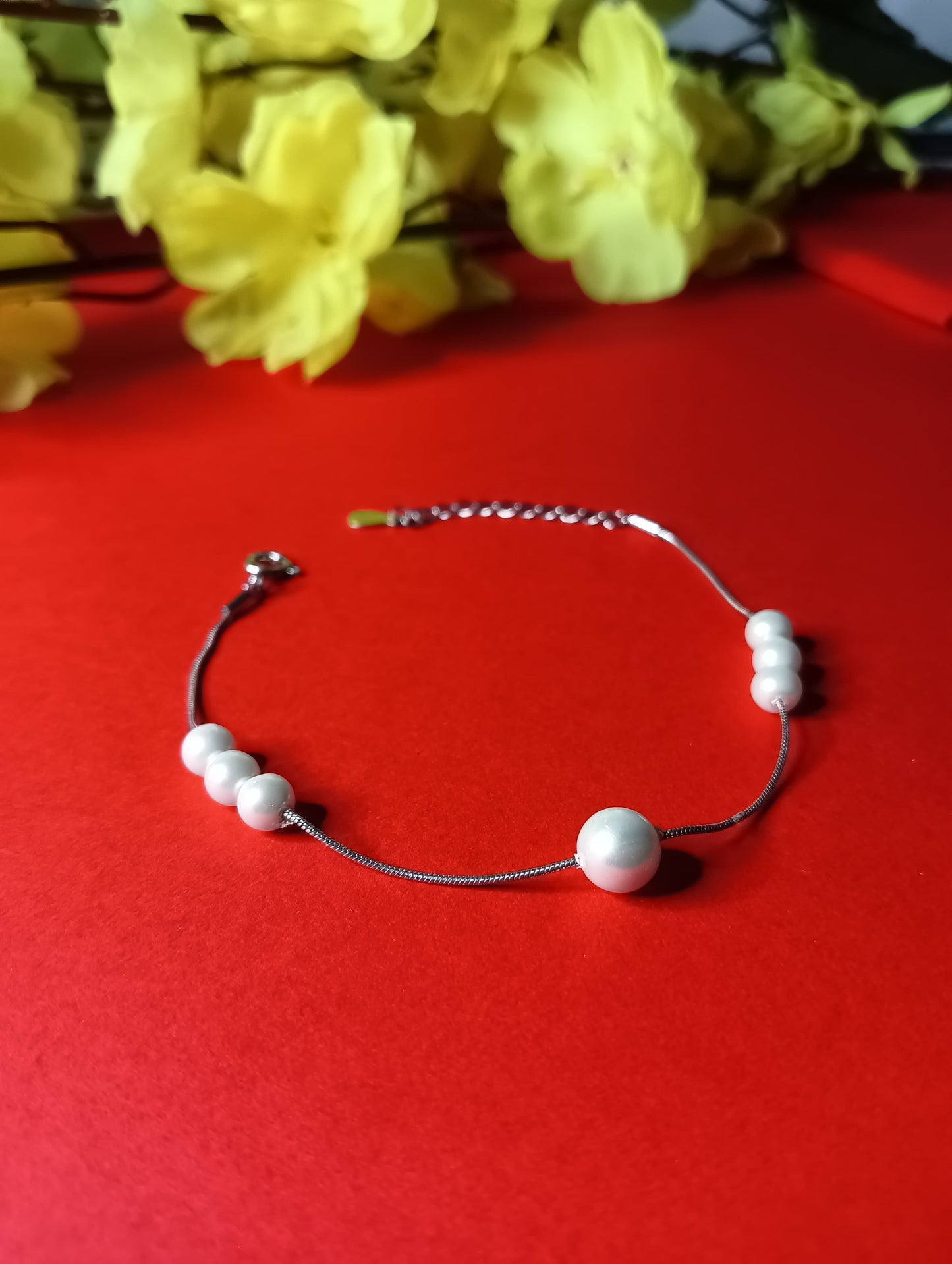 Divine Silver Pearl Bracelet