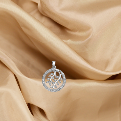 925 Silver Evergreen Leaf Pendant