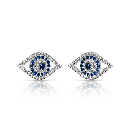 Silver Sterling Mystic Evil Eye Earring