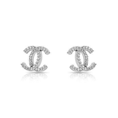 Silver Sterling Twin C Signature Earrings
