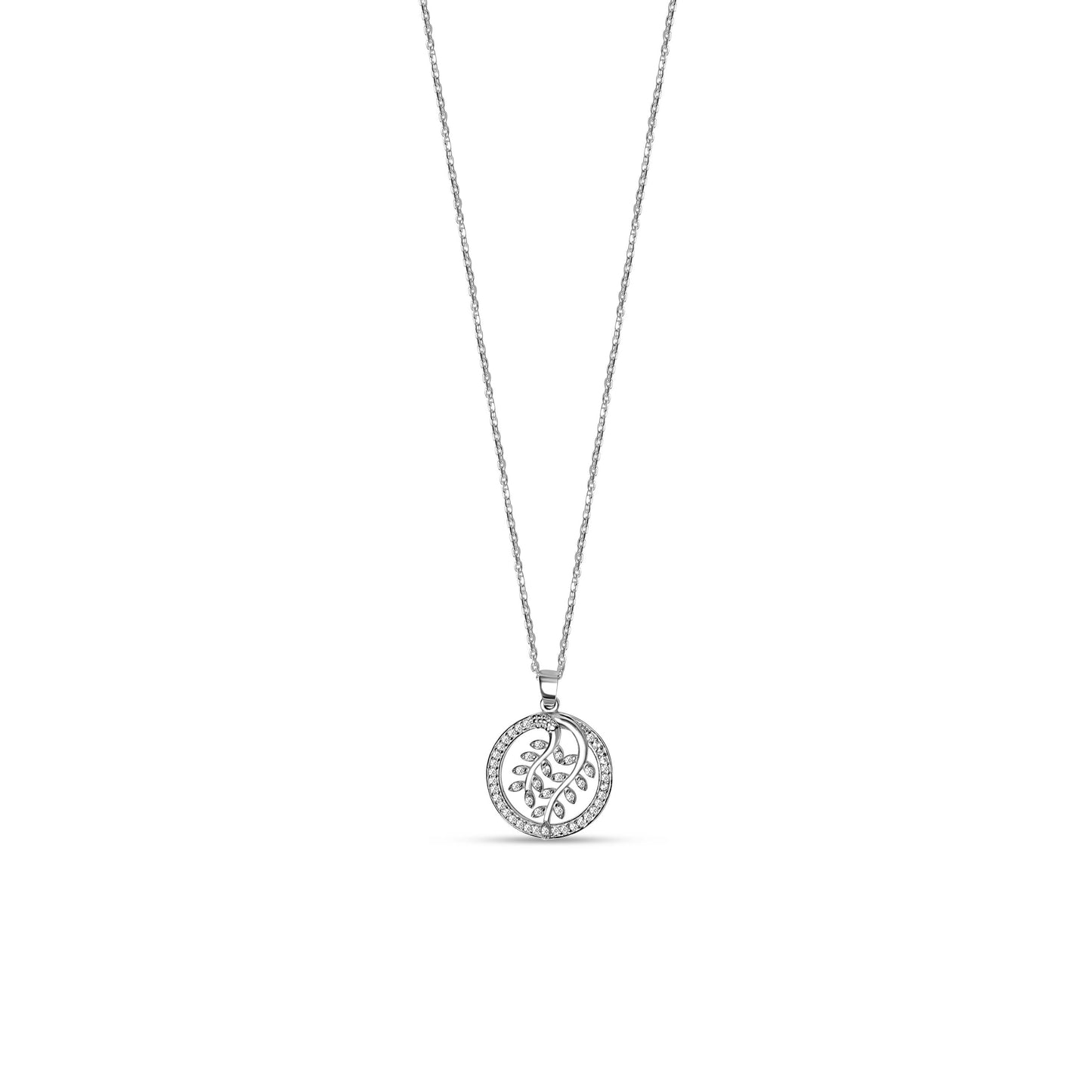 925 Silver Evergreen Leaf Pendant