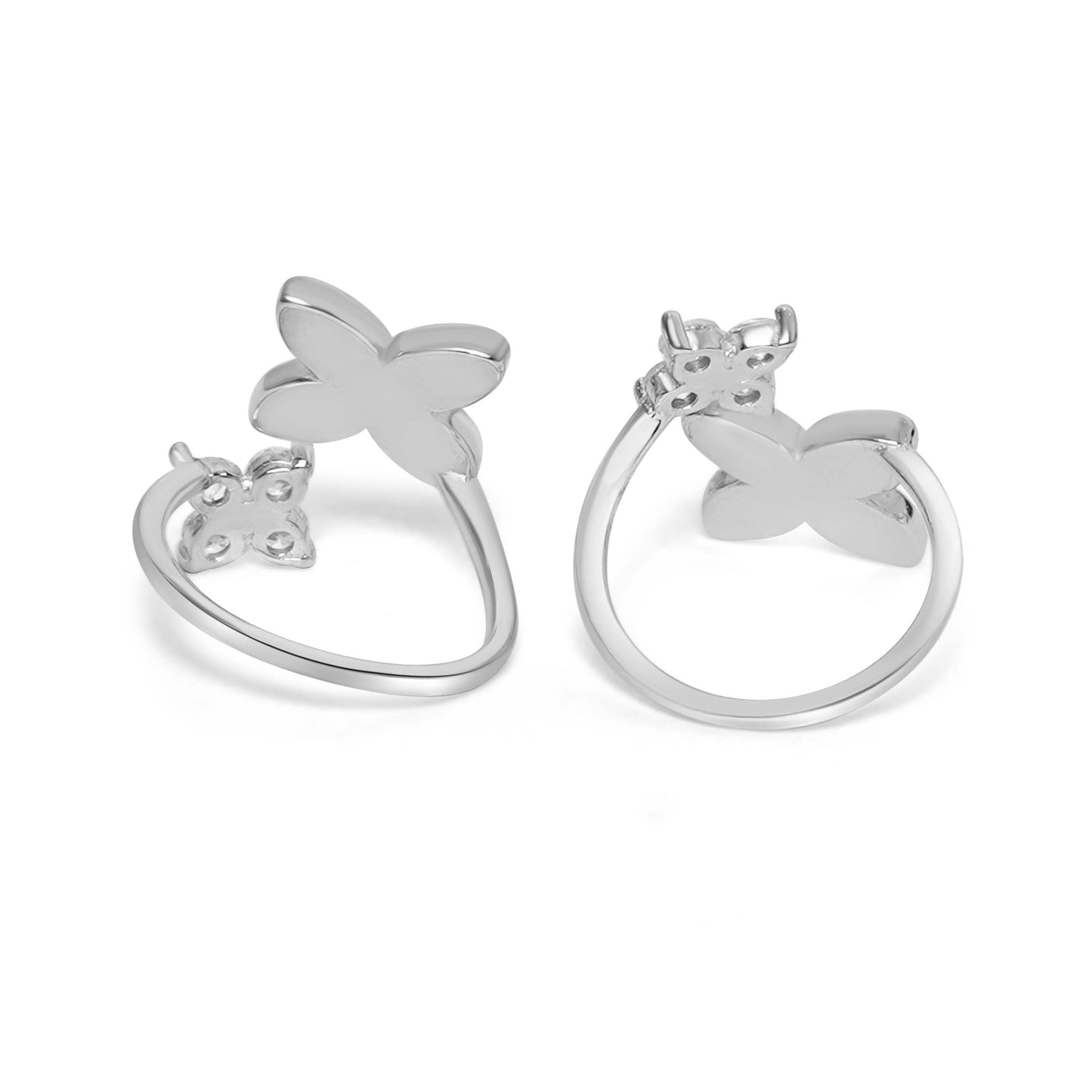 925 Silver Flat Pearl Flower Toe Ring