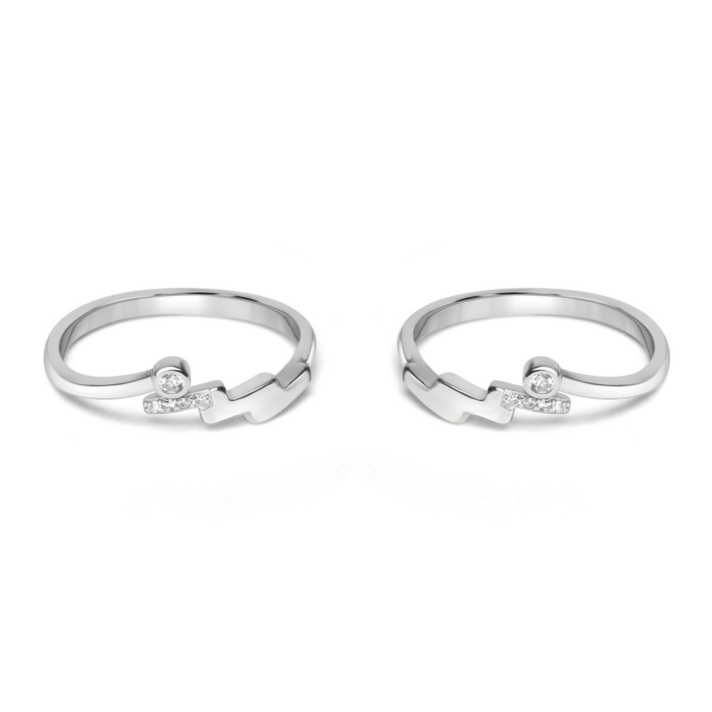 925 Silver Zig-Zag Solitaire Toe Ring