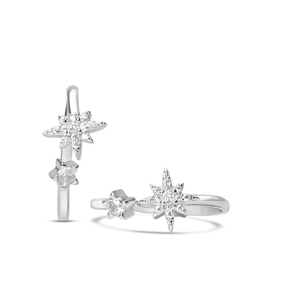 925 Silver Star Solitaire Elegant Toe Ring