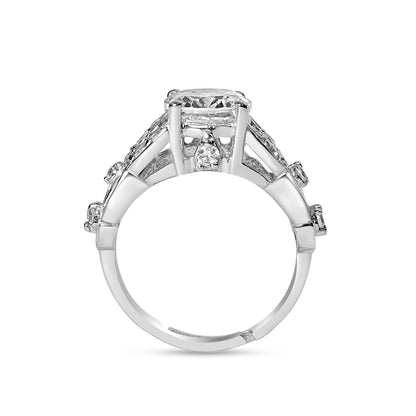 Silver Mystic Austrian leaf design Ring