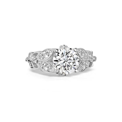 Silver Mystic Austrian leaf design Ring